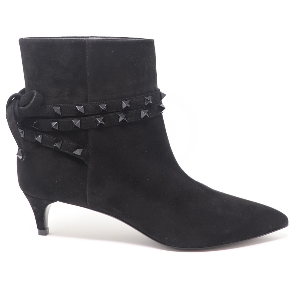 Brand New 8 Valentino Garavani Rockstud Flair Suede Booties - Picture 4 of 12